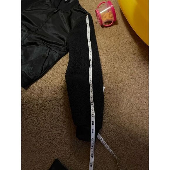 Adidas‎ Bomber Jacket Mixed Material Womens Small Black - Picture 11 of 12